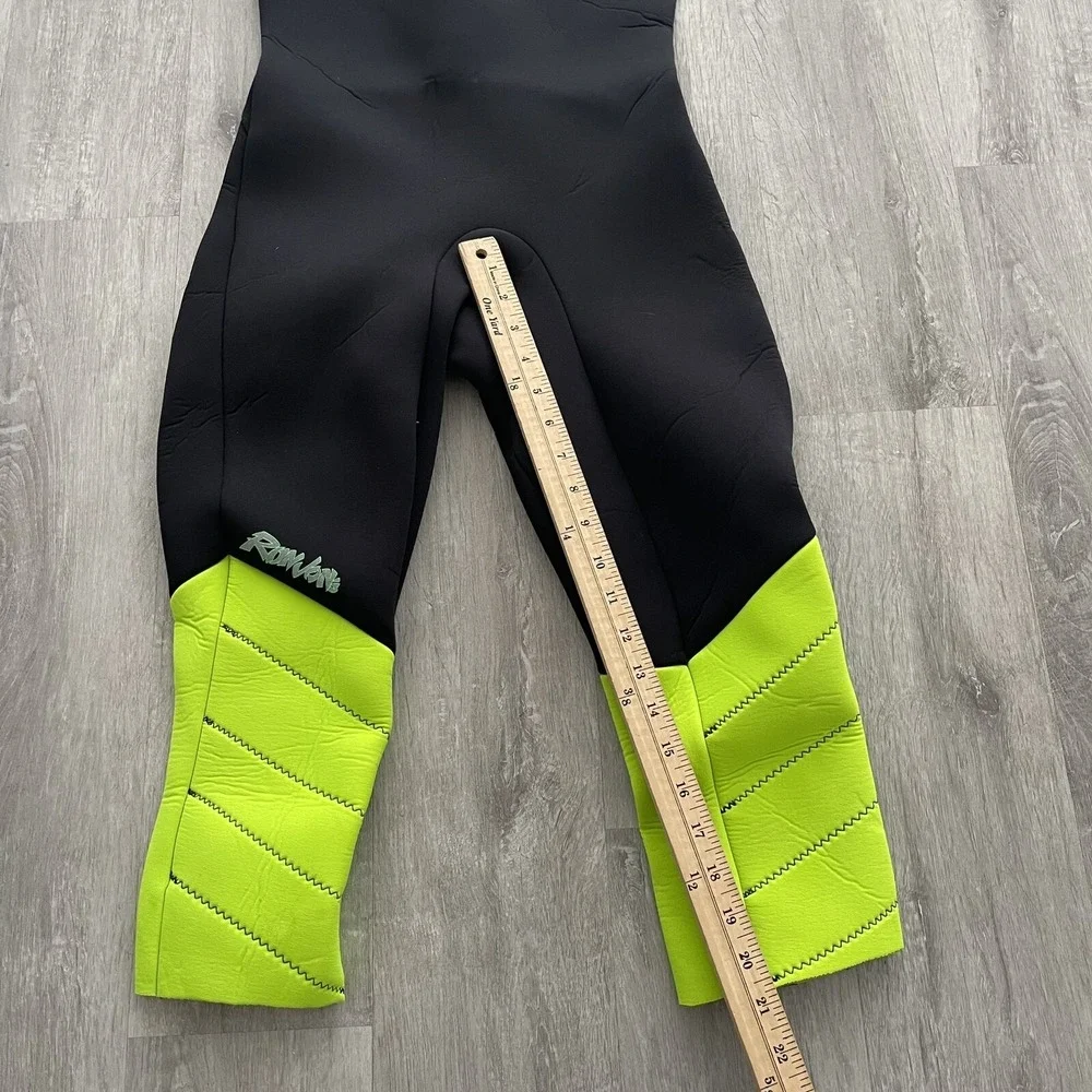 Vintage Ron Jon Surf Shop Wetsuit Surfing Neon Short Sleeve Size Small 9117RJ